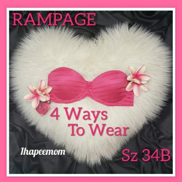Rampage Strapless Bra Size 34B Convertable Straps - Picture 1 of 6